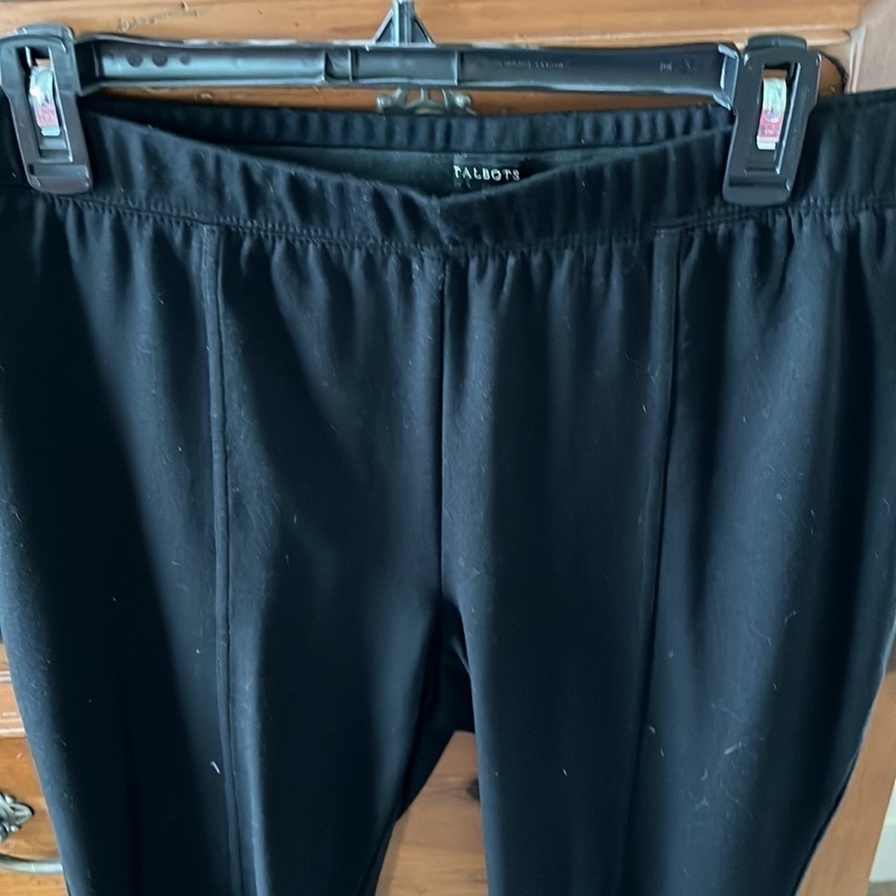 Talbots Women’s black ponte pants size large Preloved - Picture 3 of 6